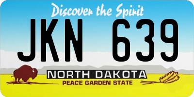 ND license plate JKN639