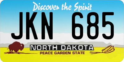 ND license plate JKN685