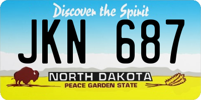 ND license plate JKN687