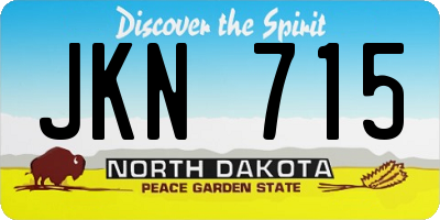 ND license plate JKN715