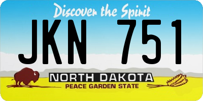 ND license plate JKN751