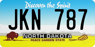 ND license plate JKN787