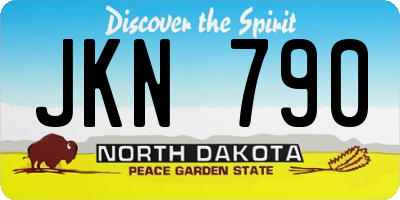 ND license plate JKN790