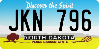 ND license plate JKN796