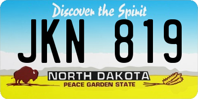 ND license plate JKN819