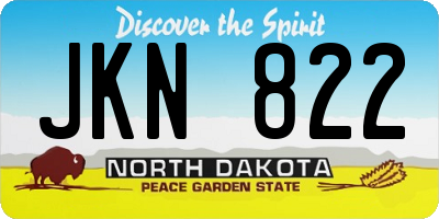 ND license plate JKN822