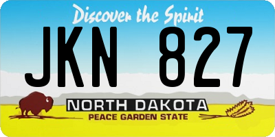 ND license plate JKN827
