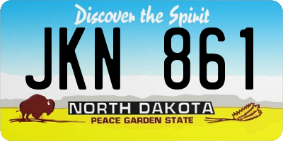 ND license plate JKN861