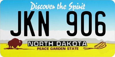 ND license plate JKN906
