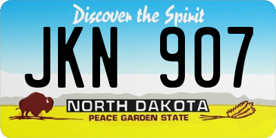 ND license plate JKN907