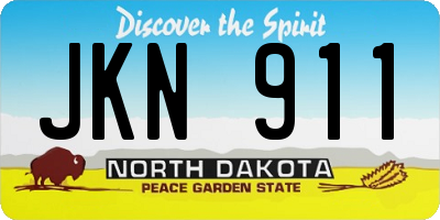 ND license plate JKN911