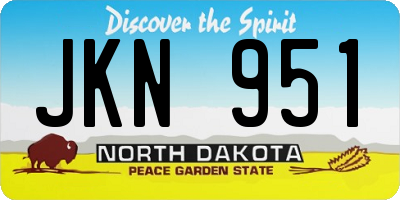 ND license plate JKN951