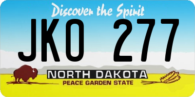 ND license plate JKO277