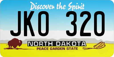 ND license plate JKO320