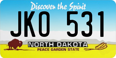 ND license plate JKO531