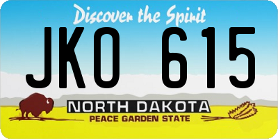 ND license plate JKO615