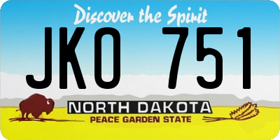 ND license plate JKO751