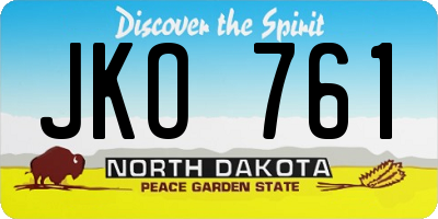 ND license plate JKO761