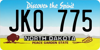 ND license plate JKO775