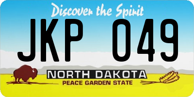 ND license plate JKP049