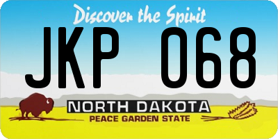 ND license plate JKP068
