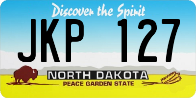 ND license plate JKP127