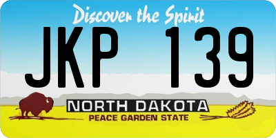 ND license plate JKP139