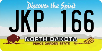 ND license plate JKP166