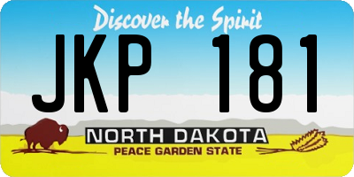 ND license plate JKP181