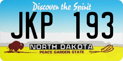 ND license plate JKP193