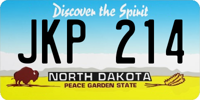 ND license plate JKP214