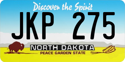 ND license plate JKP275