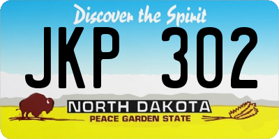ND license plate JKP302
