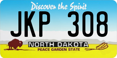 ND license plate JKP308
