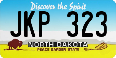 ND license plate JKP323