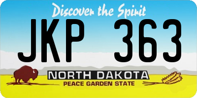 ND license plate JKP363