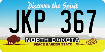ND license plate JKP367