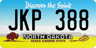 ND license plate JKP388