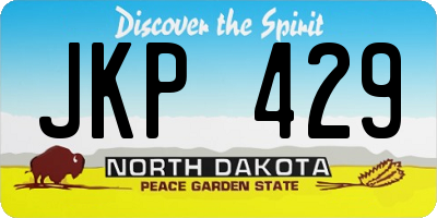 ND license plate JKP429