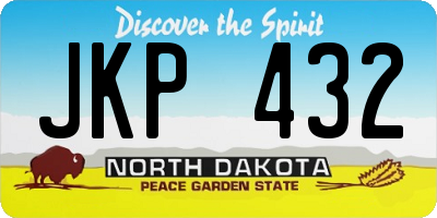 ND license plate JKP432