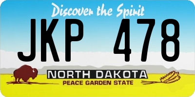 ND license plate JKP478