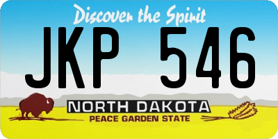 ND license plate JKP546