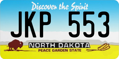 ND license plate JKP553