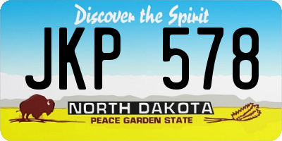 ND license plate JKP578