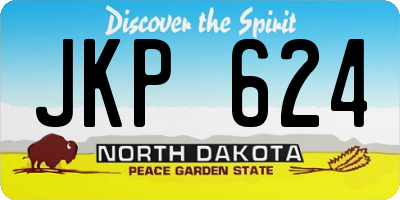 ND license plate JKP624