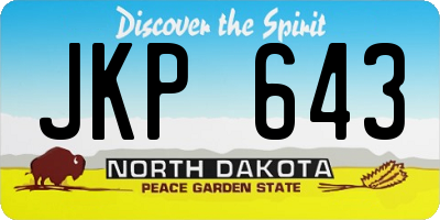 ND license plate JKP643