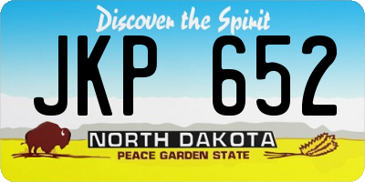 ND license plate JKP652