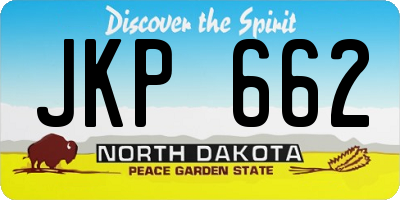 ND license plate JKP662
