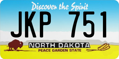 ND license plate JKP751