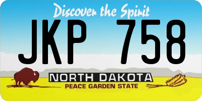 ND license plate JKP758